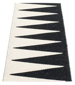 Fekete-fehér kültéri-beltéri futószőnyeg 70x150 cm Vivi Black – Pappelina