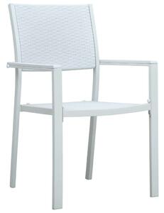 4 db fehér rattan hatású műanyag kerti szék