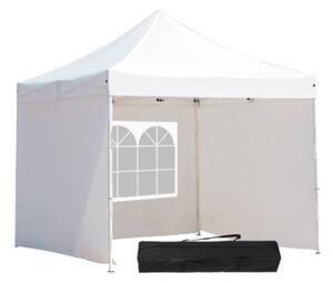 Kerti pavilon, összecsukható 3 fallal és hordtáskával 2,9 x 2,9 m - fehér