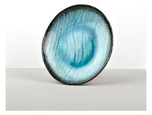 Sky kék ovális kerámia tányér, 24 c 20 cm - MIJ