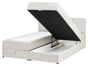 Boxspring ágy tárolóval BARONET 160 x 200 cm Törtfehér