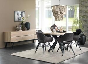 Maison kerek étkezőasztal fekete lábakkal, ø 120 cm - Canett