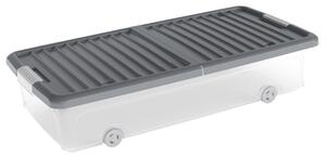 KIS W Box Underbed L átlátszó tárolódoboz, szürke fedéllel