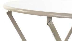 Asztal, szett, 3db-os, fém, 60x60x70, összecsukható, szürke