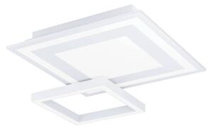 EGLO 99311 SAVATARILA-C, beltéri LED-es fali-mennyezeti lámpa, LED foglalattal, MAX 20W, 2750lm, 2700 K-6500 K, fehér/acél lámpatest, IP20, fehér/műanyag búrával, Bluetooth, színhőmérséklet szab., RGB, vezérlés: applikációval, távirányítóval
