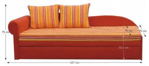 Háromszemélyes kanapé Aga D BA14 narancssárga (B). 772589