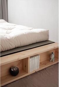 Ziggy fekete kétszemélyes tömörfa ágy tárolóhellyel, 140 x 200 cm - Karup Design