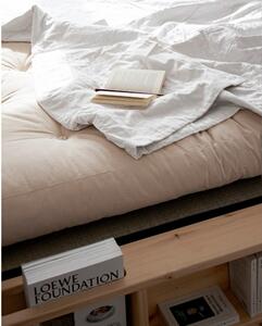 Ziggy kétszemélyes tömörfa ágy fekete Comfort futon matraccal, 140 x 200 cm - Karup Design