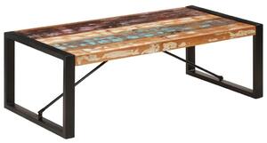 Tömör újrahasznosított fából készült dohányzóasztal 120x60x40cm