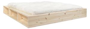 Ziggy kétszemélyes tömörfa ágy tárolóhellyel és Comfort futon matraccal, 140 x 200 cm - Karup Design