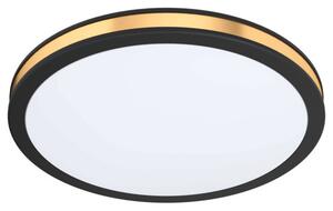 EGLO 99406 PESCAITO, beltéri LED-es fali-mennyezeti lámpa, LED foglalattal, MAX 11W teljesítménnyel, 1350lm, 3000 K, fekete / acél lámpatest, IP20, fehér, arany / műanyag búrával, LED nem cserélhető, kapcsoló nélkül