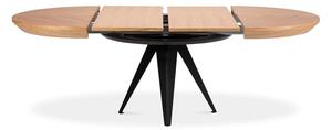 Magnus bővíthető étkezőasztal fekete fémlábakkal, ø 120 cm - Windsor & Co Sofas