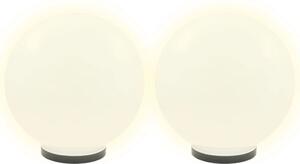VidaXL 2 db LED gömblámpa 40 cm PMMA