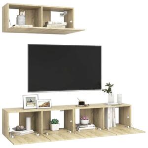 VidaXL Falra Szerelhető TV Szekrény Szett - Sonoma Tölgy - 80cm