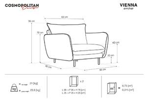 Vienna világosszürke fotel - Cosmopolitan Design