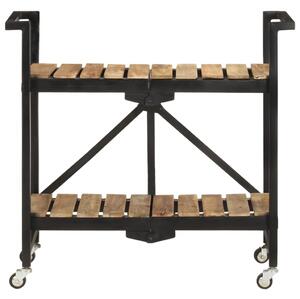 VidaXL tömör mangófa zsúrkocsi 87 x 36 x 81 cm