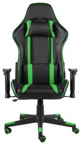 VidaXL zöld PVC forgó gamer szék