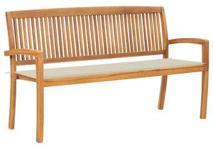 Teakfa Kerti Pad - 159 cm - Párnával