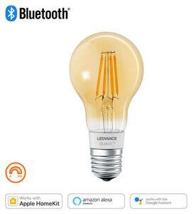 LEDVANCE SMART+ Bluetooth vezérlésű, LED fényforrás, Classic forma, Fillament, szabályozható, 6 W-os, (2400 K), 725 lm, IP20, 15 000 óra élettartammal, foglalat: E27, hangvezérelhető (4058075208582)