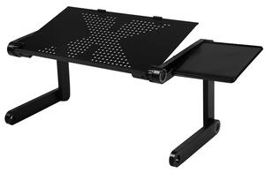 Összecsukható laptop asztal, állvány egérpaddal fekete (laptop-desk-2-black)