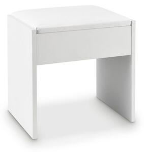 Taburet fésülködőasztalhoz 42 cm kárpitozott fehér