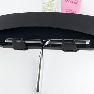 Clever Flip Shower Shelf fekete öntapadós fali polc - Compactor