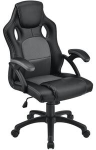 Ergonomikus irodai szék állítható háttámlával fekete