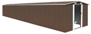VidaXL barna horganyzott acél kerti fészer 257 x 779 x 181 cm