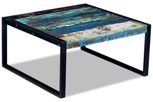 Rusztikus Újrahasznosított Fa Dohányzóasztal - 80x80x40 cm