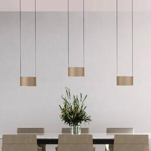 PURE Clipse LED lógó lámpa, bronz, hossza 110 cm, CCT, 6 izzós, dimmelhető, Bronz / antik sárgaréz, Nappali / Étkező, fém, Modern