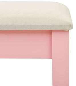 Rózsaszín császárfa mdf fésülködőasztal ülőkével 65x36x128 cm