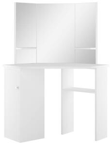 Home Elegance Sarok Sminkasztal - Fehér - 111x54x141,5cm