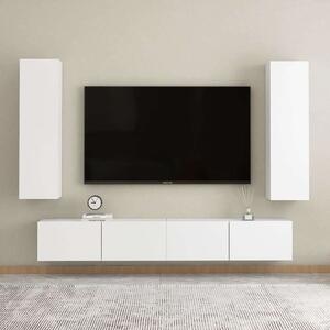Modern Falra Szerelhető TV Szekrény - Fehér - 2 Polc - 110 cm