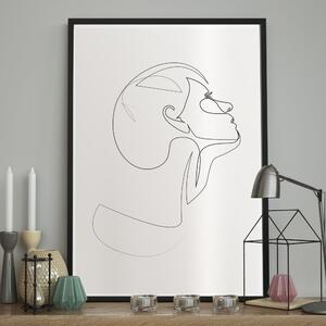 SKETCHLINE/FACE keretezett fali kép, 40 x 50 cm
