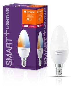LEDVANCE SMART+ Zigbee vezérlésű, LED fényforrás, gyertya alakú, szabályozható, 5 W-os,változtatható színhőmérséklet:fehér 2700-6500 K 470 lm, IP20, 20 000 óra, E14 hangvezérelhető 4058075208414