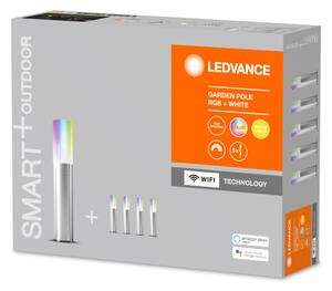 LEDVANCE SMART+ WIFI vezérlésű GARDEN 5 Pole, kültéri, földbeszúrható LED kerti lámpa, 5,7 W-os, meleg fehér / RGBW 3000 K, IP65, 180 lm, 25 000 óra, LED modul, hangvezérelhető (4058075478213)