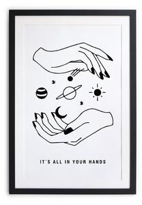 In Your Hands keretezett fali kép, 30 x 40 cm - Really Nice Things
