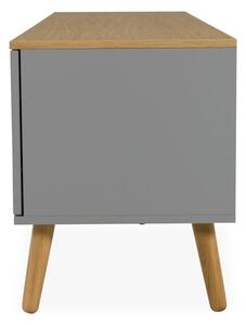 Dot szürke TV-állvány tölgyfa dekorral, szélesség 192 cm - Tenzo