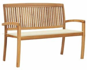 Teakfa Kerti Pad - 128,5 cm - Párnával