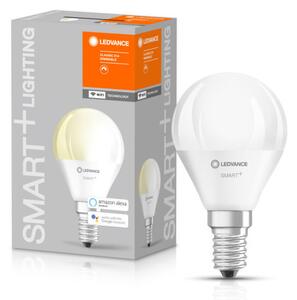 LEDVANCE SMART+ WIFI vezérlésű, LED fényforrás, Mini bulb, szabályozható, 5 W-os, ( 2700 K ), 470 lm, IP20, 20 000 óra élettartammal, foglalat: E14, hangvezérelhető, ( LEDVANCE 4058075485594 )