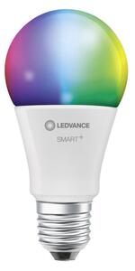 LEDVANCE SMART+ WIFI vezérlésű LED fényforrás Classic forma szabályozható 9 W-os változtatható színhőmérséklet: fehér / RGBW 2700-6500 K 806 lm IP20 15 000 óra E27 hangvezérelhető 4058075521438