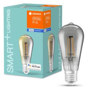LEDVANCE SMART+ Bluetooth vezérlésű, LED fényforrás, Edison forma, Fillament szabályozható, 6 W-os, (2700 K), 540 lm, IP20, 15 000 óra élettartammal, foglalat: E27, hangvezérelhető (4058075486140)