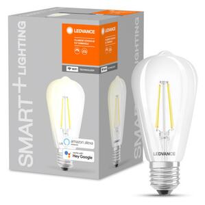 LEDVANCE SMART+ WIFI vezérlésű, LED fényforrás, Classic Edison forma, Fillament, szabályozható, 5,5 W-os, (2700 K), 806 lm, IP20, 15 000 óra élettartammal, foglalat: E27, (LEDVANCE 4058075528277)