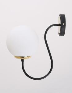 Fekete-fehér fali lámpa ø 15 cm Oslo – Squid Lighting