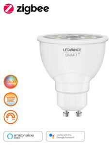 LEDVANCE SMART+ Zigbee vezérlésű LED fényforrás SPOT GU10 szabályozható 5 W-os változtatható színhőmérséklet:fehér / RGBW 2700-6500 K 350 lm IP20 20 000 óra GU10 hangvezérelhető 4058075208445