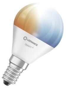 LEDVANCE SMART+ WIFI vezérlésű, LED fényforrás, Mini bulb, szabályozható, 5 W-os, változtatható színhőmérséklet: fehér (2700-6500 K), 470 lm, IP20, 20 000 óra, E14, hangvezérelhető (4058075485617)