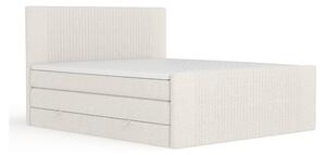 Bézs ágyneműtartós boxspring ágy 140x200 cm Bergamo – Maison de Rêve