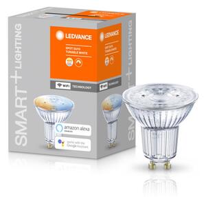 LEDVANCE SMART+ WIFI vezérlésű, LED fényforrás, SPOT GU10, szabályozható, 5 W-os, változtatható színhőmérséklet: fehér (2700-6500 K), 350 lm, IP20, 20 000 óra, GU10, hangvezérelhető (4058075485679)