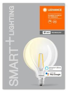 LEDVANCE SMART+ WIFI vezérlésű, LED fényforrás, Classic Globe forma, Fillament, szabályozható, 5,5 W-os, (2400 K), 806 lm, IP20, 15 000 óra élettartammal, foglalat: E27, (LEDVANCE 4058075528291)