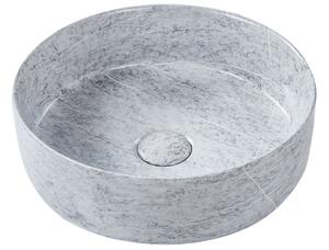 Pultra helyezhető mosdókagyló GUDAR ⌀ 37 cm Kerámia Szürke betonhatás